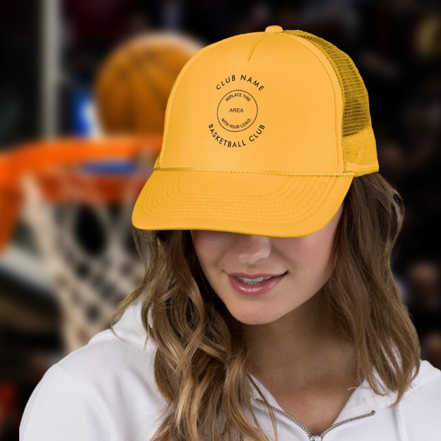 Simple Basketball Club Name Custom Logo  Trucker Hat (Creator Uploaded)
