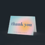 Simple Bat Mitzvah Celestial Blue Personalised Thank You Card<br><div class="desc">Personalised Simple Bold Typography Celestial Pastel Blue Modern Thank You Card</div>
