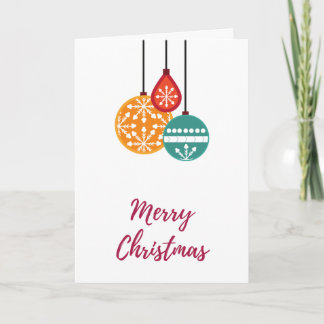 Simple Bauble Christmas Card