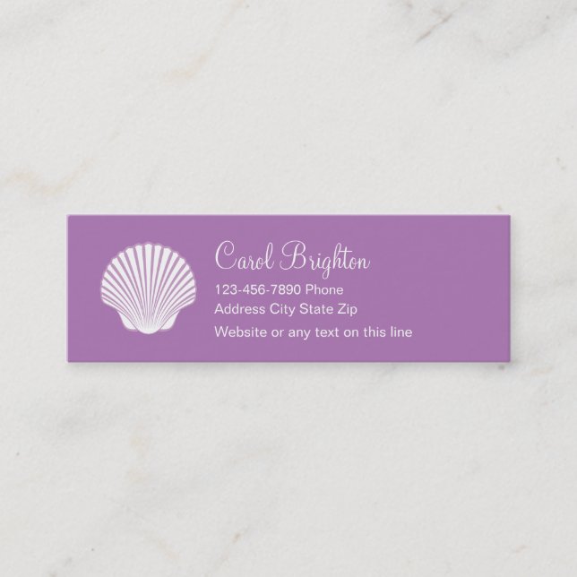 Simple Beach Business Cards (Front)