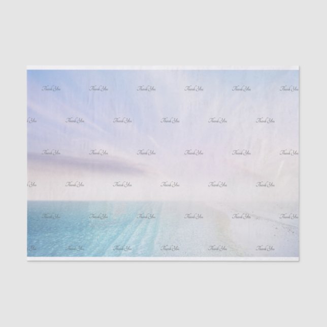 Simple Beach Business Thank You  Pattern Tissue Paper (Front)
