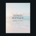 Simple Beach Photo Business Promotional Flyer<br><div class="desc">Add your business name to this stylish beach scene photo. A perfect choice for a business that caters to fashions for the beach and beyond. Your customers will love the simplicity of this with just your business name and tagline. On the reverse, edit the text to explain your promotional event...</div>