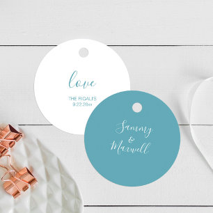 Simple Beach Wedding Favour Tags
