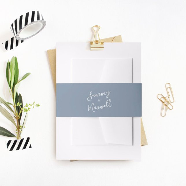 Simple Beach Wedding Invitation Belly Band (Creator Uploaded)