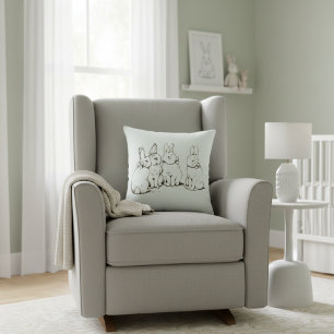 Simple Beatrix Potter Bunny Nursery Cushion