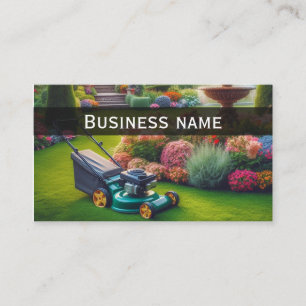 Simple Beautiful Garden Lawn Care Busines Card
