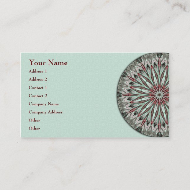 Simple Beauty Mandala - Business Card (Front)