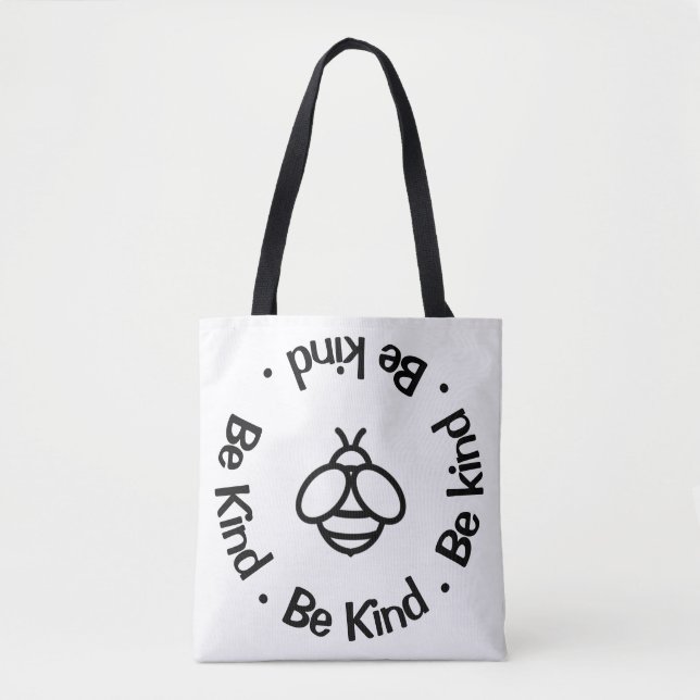 Simple Bee Kind - cute honey bee design Tote Bag (Front)