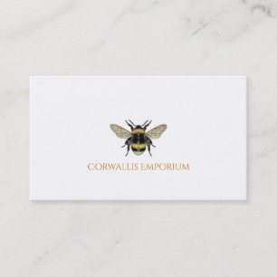 Simple Bee Yellow Gold Retail Business Card