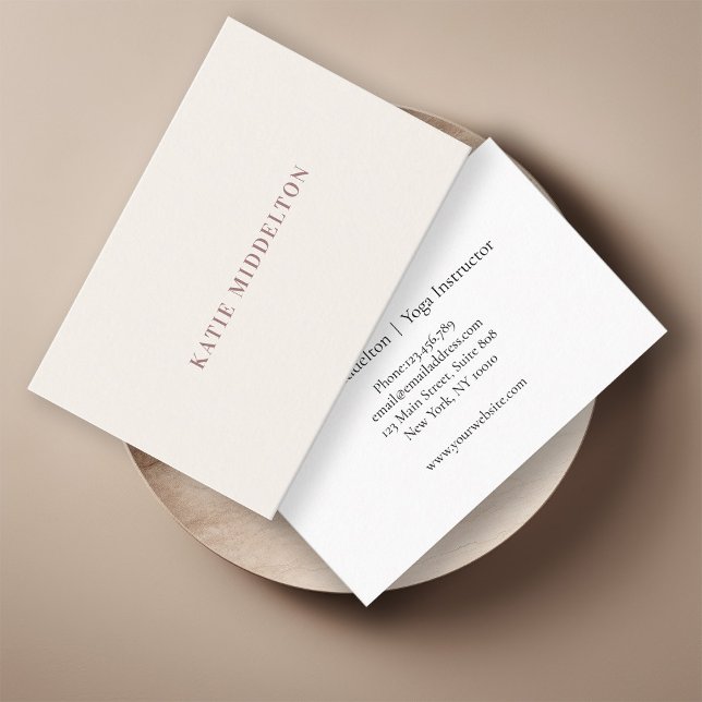 Simple, beige-brown business card (Creator Uploaded)