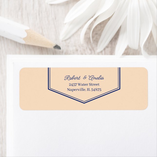 Simple Beige Custom Return Address (Insitu)