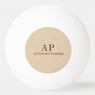 Simple Beige Leather Look Ping Pong Ball