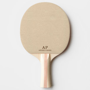 Simple Beige Leather Look   Ping Pong Paddle