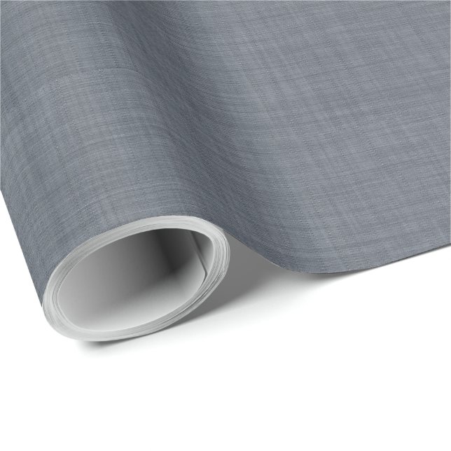 Simple Beige Linen Light Black Texture  Wrapping Paper (Roll Corner)