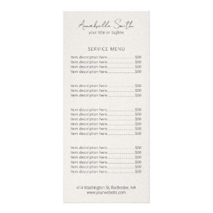 Simple Beige Minimalist Modern Elegant Rack Card