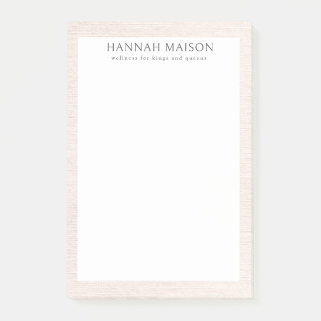 Simple Beige Modern Minimalist  Post-it Notes (Front)