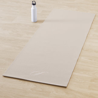 Simple Beige Neutral Minimalist Exercise Yoga Mat