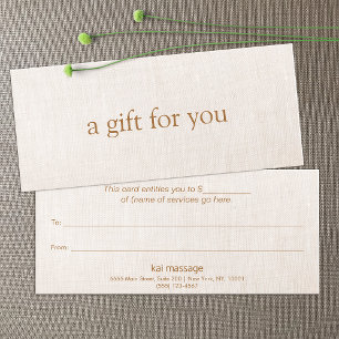 SIMPLE Beige Salon Boutique Gift Certificate