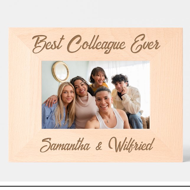 Simple Best Colleague ever Name Custom Wood Frames (Creator Uploaded)