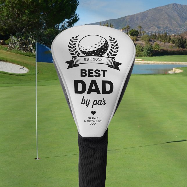 Simple Best Dad By Par Father's Day Golf Head Cover (Creator Uploaded)