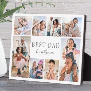 Simple Best Dad Collage Plaque