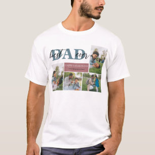 Simple Best Dad Ever Fathers Day Dad 4 photo T-Shirt