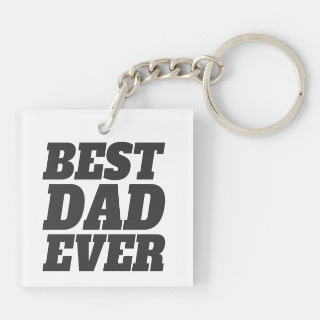 Simple Best Dad Ever Father's Day | Keychain (Back)