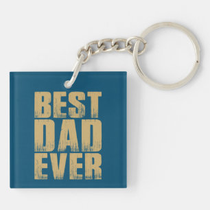 Simple Best Dad Ever Father's Day Keychain