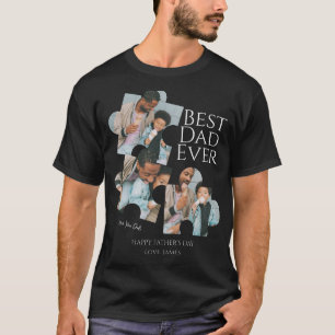 Simple Best Dad Ever Puzzle Fathers Day 3 Photo T-Shirt