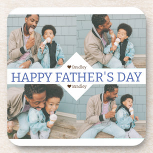 Simple Best Dad Ever Simple Photo Fathers Day Coaster