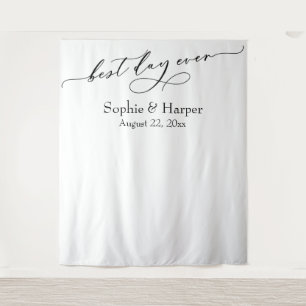 Simple Best Day Ever Photo Backdrop Tapestry