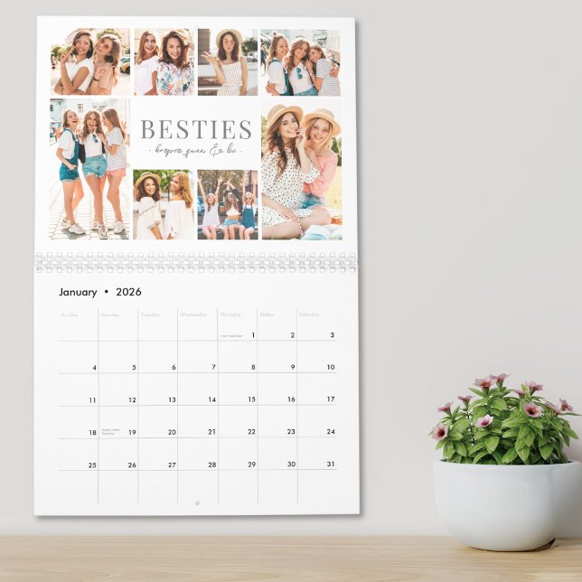 Simple Best Friends Photo Collage Calendar (Simple Best Friends Photo Collage Calendar)