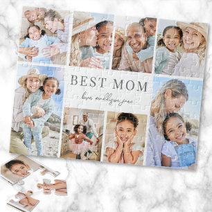 Simple Best Mom Photo Collage Jigsaw Puzzle