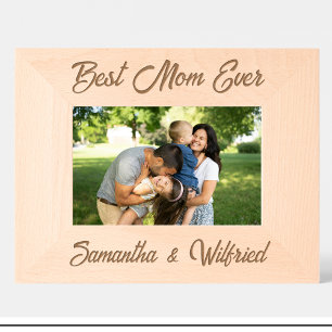 Simple Best mum ever Name Custom Wood Frames