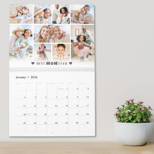 Simple Best Mum Photo Collage Mother Calendar