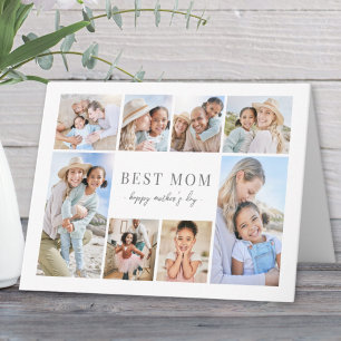 Simple Best Mum Photo Collage Mother's Day Card