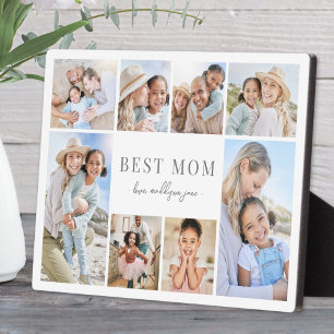 Simple Best Mum Photo Collage Plaque
