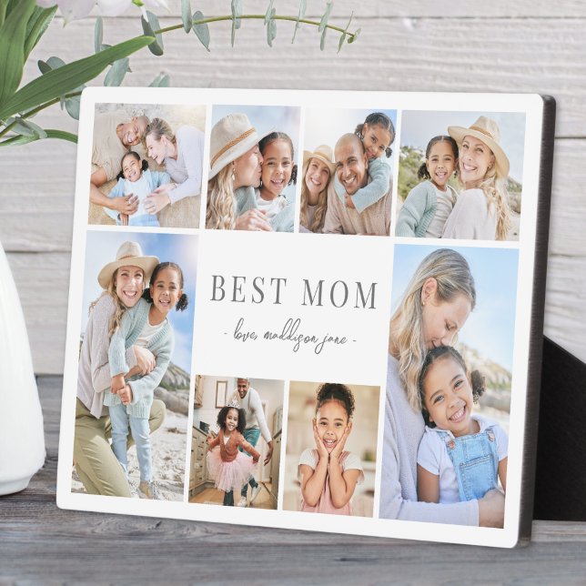 Simple Best Mum Photo Collage Plaque (Simple Best Mom Photo Collage plaque)