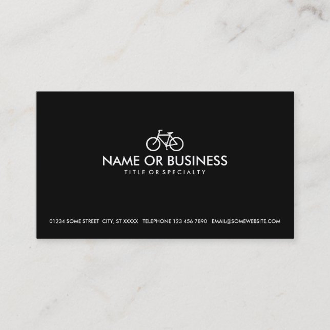simple bicycle business card (Front)