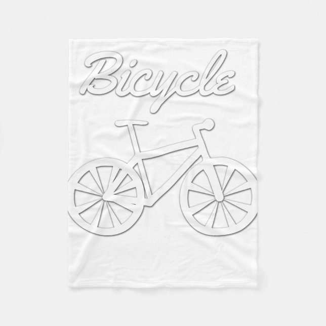 Simple Bicycle Design Fleece Blanket (Front)