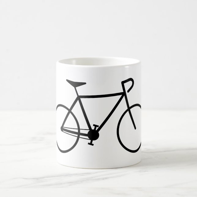 Simple Bicycle Silhouette Coffee Mug (Center)