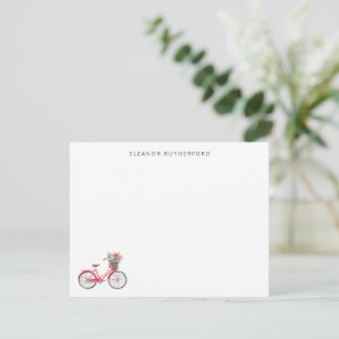 Simple Bicycle with Flowers Personalised Cyclist Card