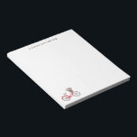 Simple Bicycle with Flowers Personalized Cyclist  Notepad<br><div class="desc">Simple Bicycle with Flowers Personalized Cyclist Notepad</div>