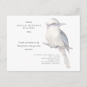 Simple Bird Celebration of Life II Postcard