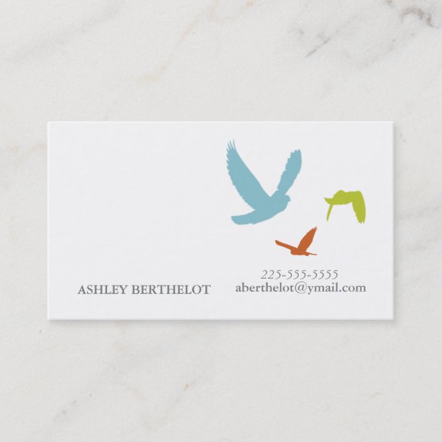 Simple Birds Business Card (Front)