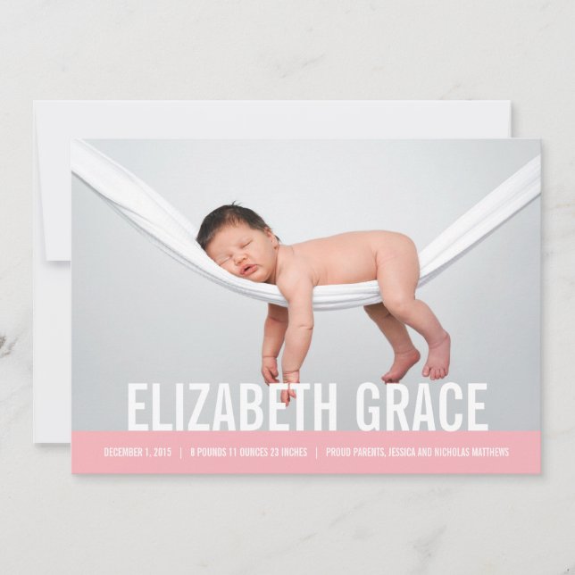SIMPLE Birth Announcements (Front)
