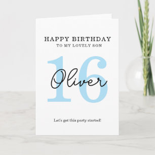 simple birthday 16th Card. Card