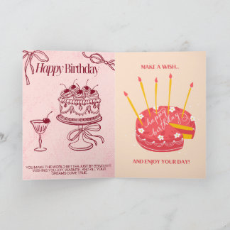 Simple Birthday Card Gift for Him or Her