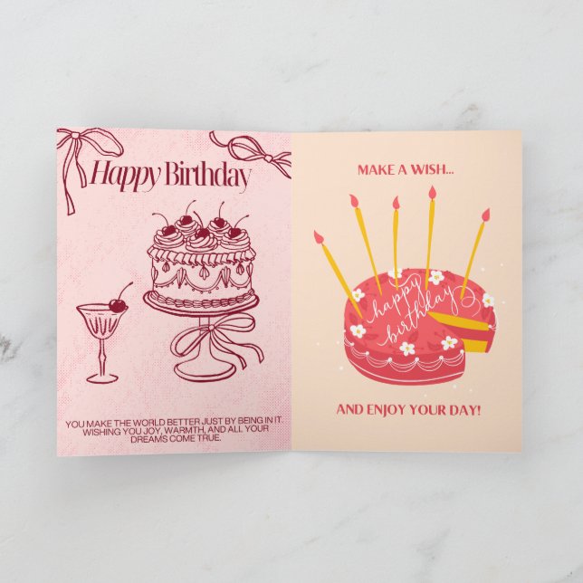 Simple Birthday Card Gift for Him or Her (Inside)