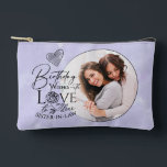 Simple Birthday Gifts For  Sister-In-Law Accessory Pouch<br><div class="desc">This design features a minimal and refined style that highlights thoughtful wording, clean typography, and graceful modern calligraphy. The flowing script adds a warm, affectionate feel, while the simple supporting typography keeps the message clear and balanced. The words are arranged with care and generous spacing, allowing the sentiment to feel...</div>